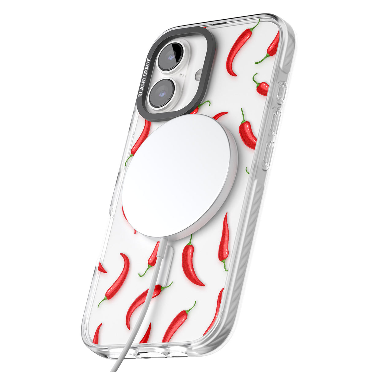 iPhone 16 Pro Max Chilli Pattern Black Impact Phone Case