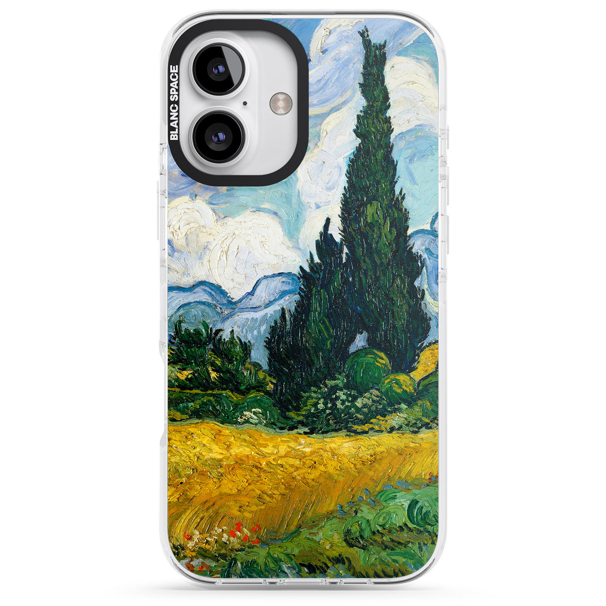 iPhone 16 Pro Max Wheat Field with Cypresses by Vincent Van Gogh Black Impact Phone Case