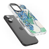 iPhone 16 Pro Max Irises by Vincent Van Gogh Black Impact Phone Case