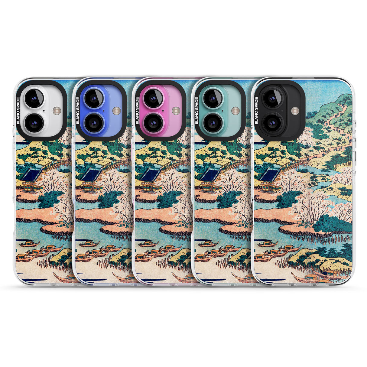 iPhone 16 Pro Max Coastal Community by Katsushika Hokusai Black Impact Phone Case