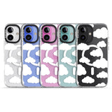 iPhone 16 Pro Max Transparent Cloud Pattern Black Impact Phone Case