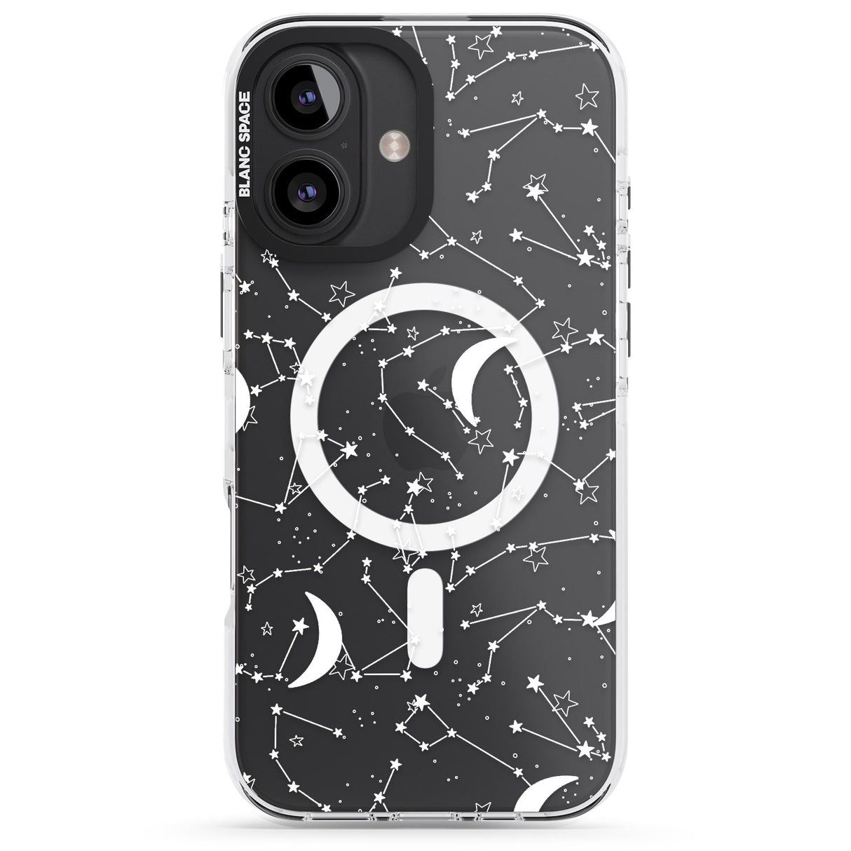 iPhone 16 Pro Max White Constellations Black Impact Phone Case