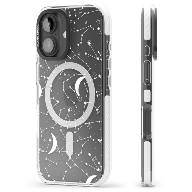 iPhone 16 Pro Max White Constellations Black Impact Phone Case