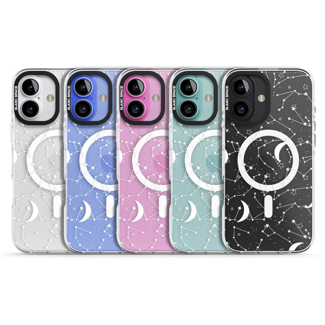 iPhone 16 Pro Max White Constellations Black Impact Phone Case