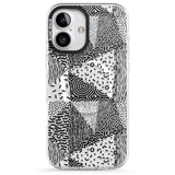 iPhone 16 Pro Max Pattern Mashup (Black) Black Impact Phone Case