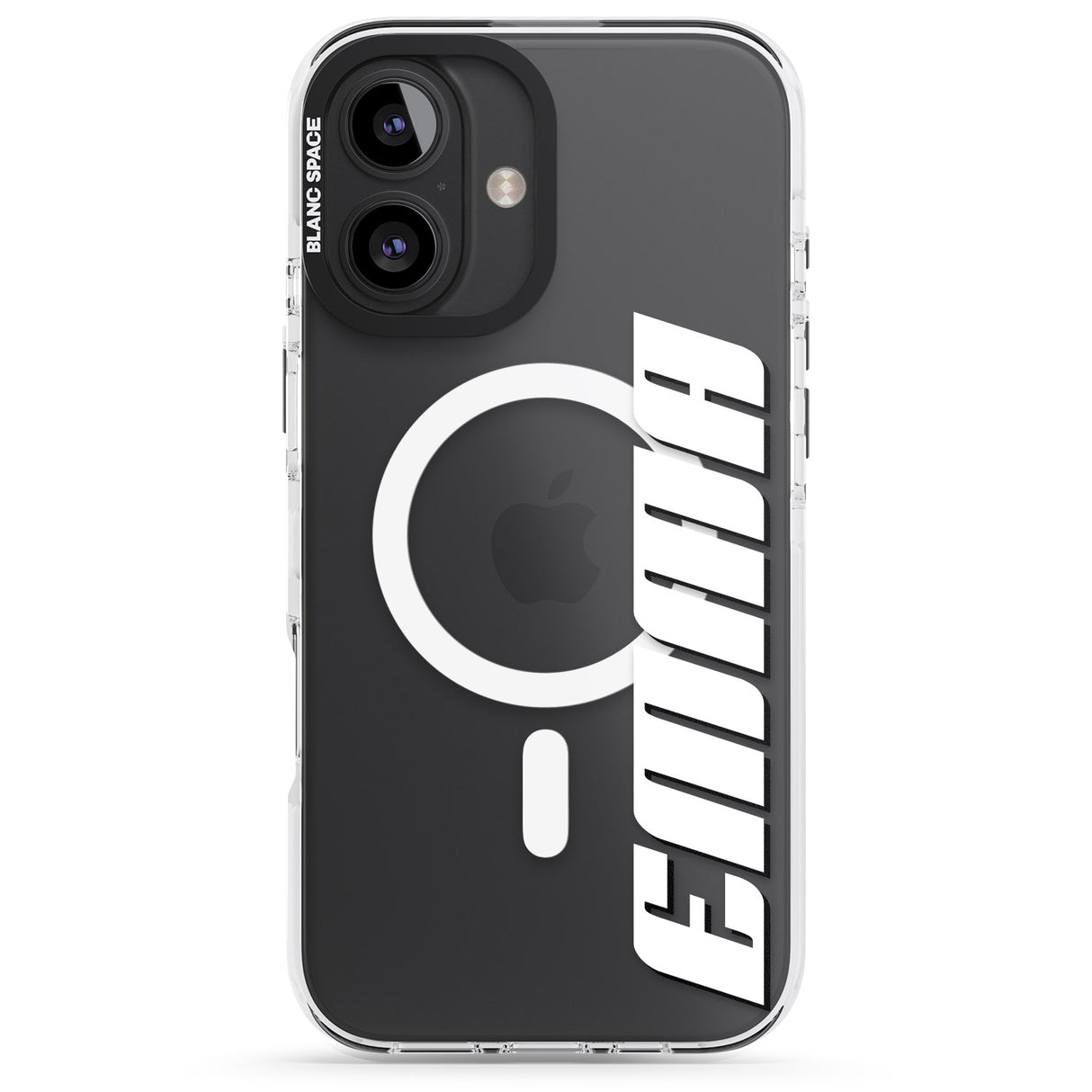 iPhone 16 Pro Max Personalised Clear Text 4B Black Impact Phone Case