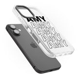 iPhone 16 Pro Max Personalised Clear Text 5A Black Impact Phone Case