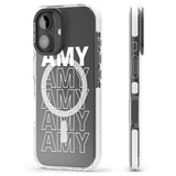 iPhone 16 Pro Max Personalised Clear Text 5C Black Impact Phone Case