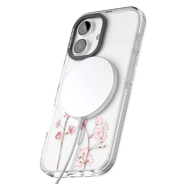 iPhone 16 Pro Max Blossom Flower Black Impact Phone Case