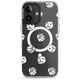 iPhone 16 Pro Max Clear Dice Pattern Black Impact Phone Case