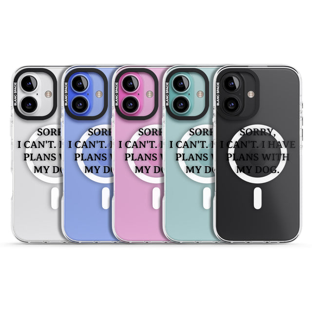 iPhone 16 Pro Max I Have Plans With My Dog Black Impact Phone Case