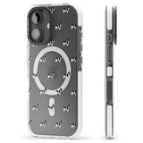 iPhone 16 Pro Max French Bulldog Dog Pattern Clear Black Impact Phone Case