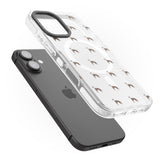 iPhone 16 Pro Max Whippet/Italian Greyhound Dog Pattern Clear Black Impact Phone Case