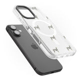 iPhone 16 Pro Max Dalmation Dog Pattern Clear Black Impact Phone Case