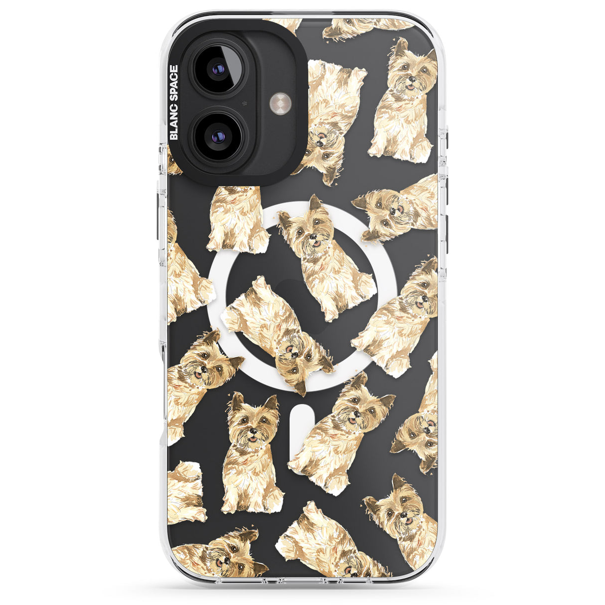 iPhone 16 Pro Max Cairn Terrier Watercolour Dog Pattern Black Impact Phone Case