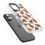 iPhone 16 Pro Max Labradoodle (Brown) Watercolour Dog Pattern Black Impact Phone Case