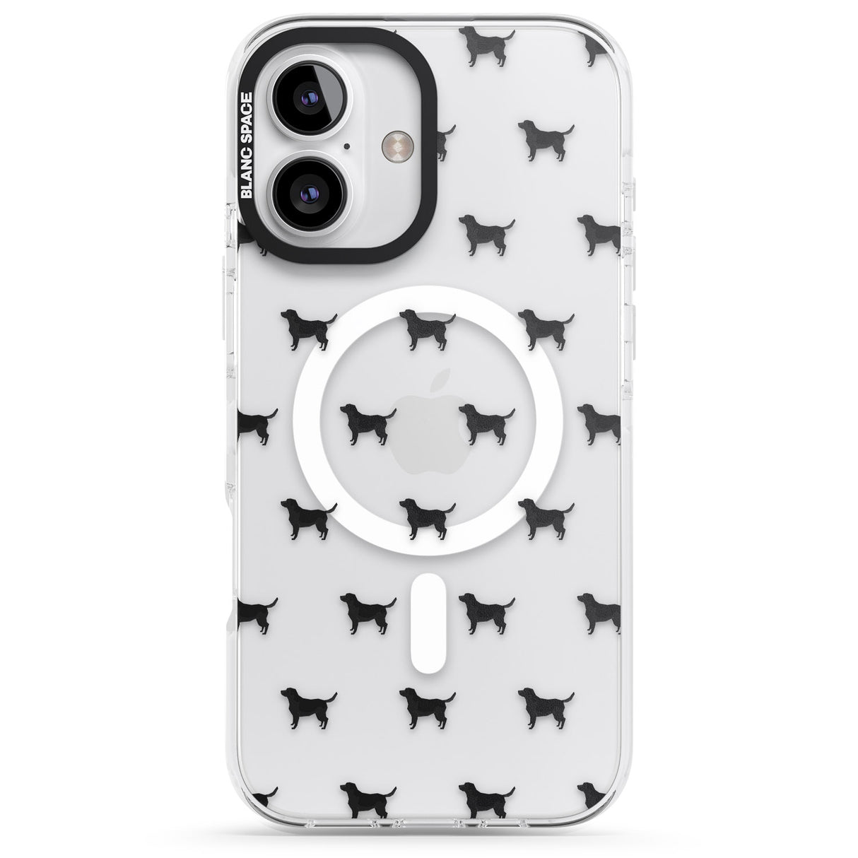 Black Labrador Dog Pattern Clear