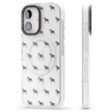 iPhone 16 Pro Max Schnauzer Dog Pattern Clear Black Impact Phone Case