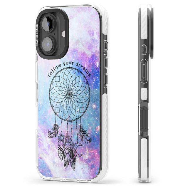 iPhone 16 Pro Max Simple Galaxy Pattern Dreamcatcher Black Impact Phone Case