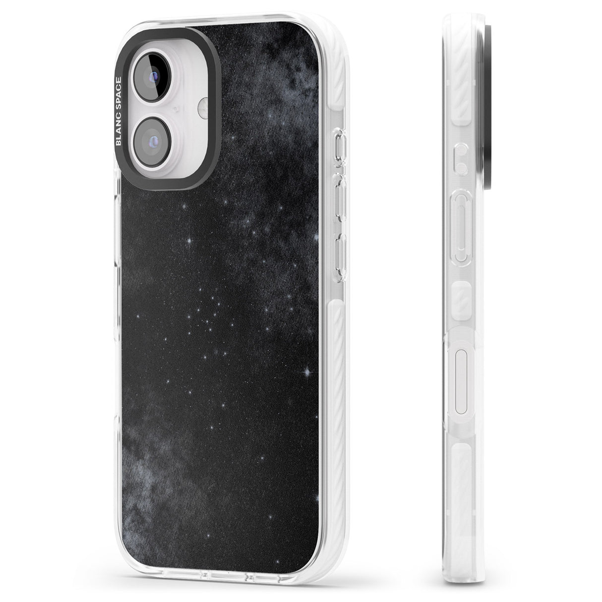 iPhone 16 Pro Max Night Sky Galaxies: Shimmering Stars Black Impact Phone Case