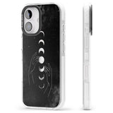 iPhone 16 Pro Max Moon Phases and Hands Black Impact Phone Case