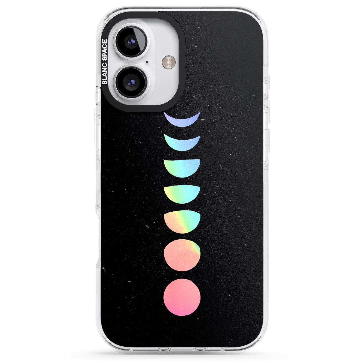 iPhone 16 Pro Max Pastel Moon Phases Black Impact Phone Case