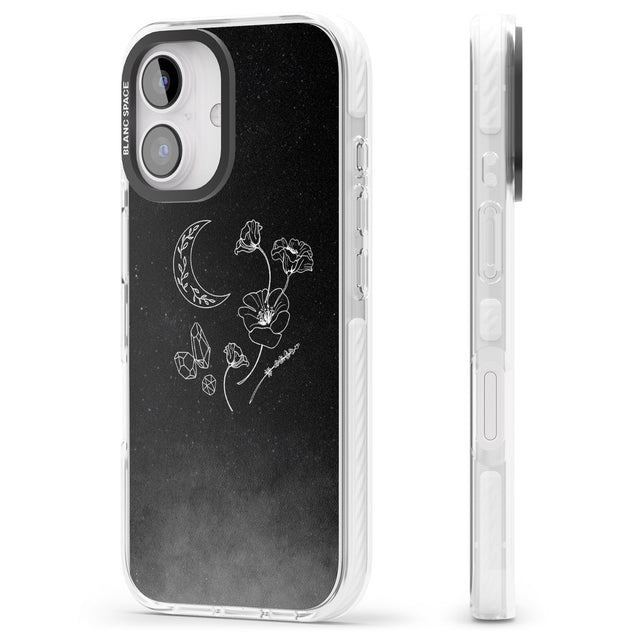 iPhone 16 Pro Max Crescent Moon Collection Black Impact Phone Case