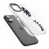 iPhone 16 Pro Max Winking Eyes Transparent Pattern Black Impact Phone Case