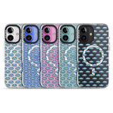 iPhone 16 Pro Max Eyes & Crosses (Clear) Psychedelic Eyes Pattern Black Impact Phone Case