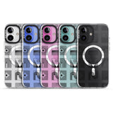 iPhone 16 Pro Max Abstract Lines: Mixed Pattern #2 Black Impact Phone Case