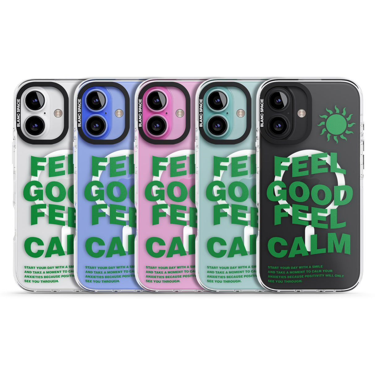 iPhone 16 Pro Max Feel Good Feel Calm (Green) Black Impact Phone Case