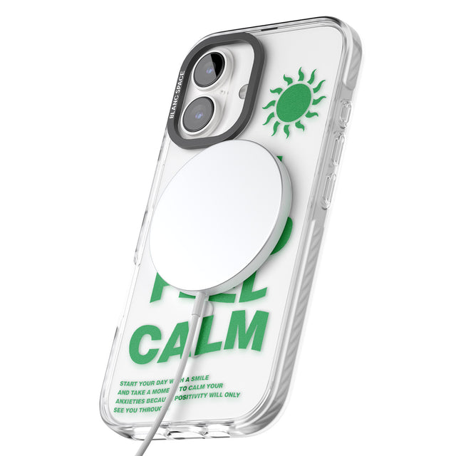 iPhone 16 Pro Max Feel Good Feel Calm (Green) Black Impact Phone Case