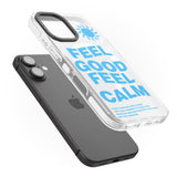 iPhone 16 Pro Max Feel Good Feel Calm (Blue) Black Impact Phone Case