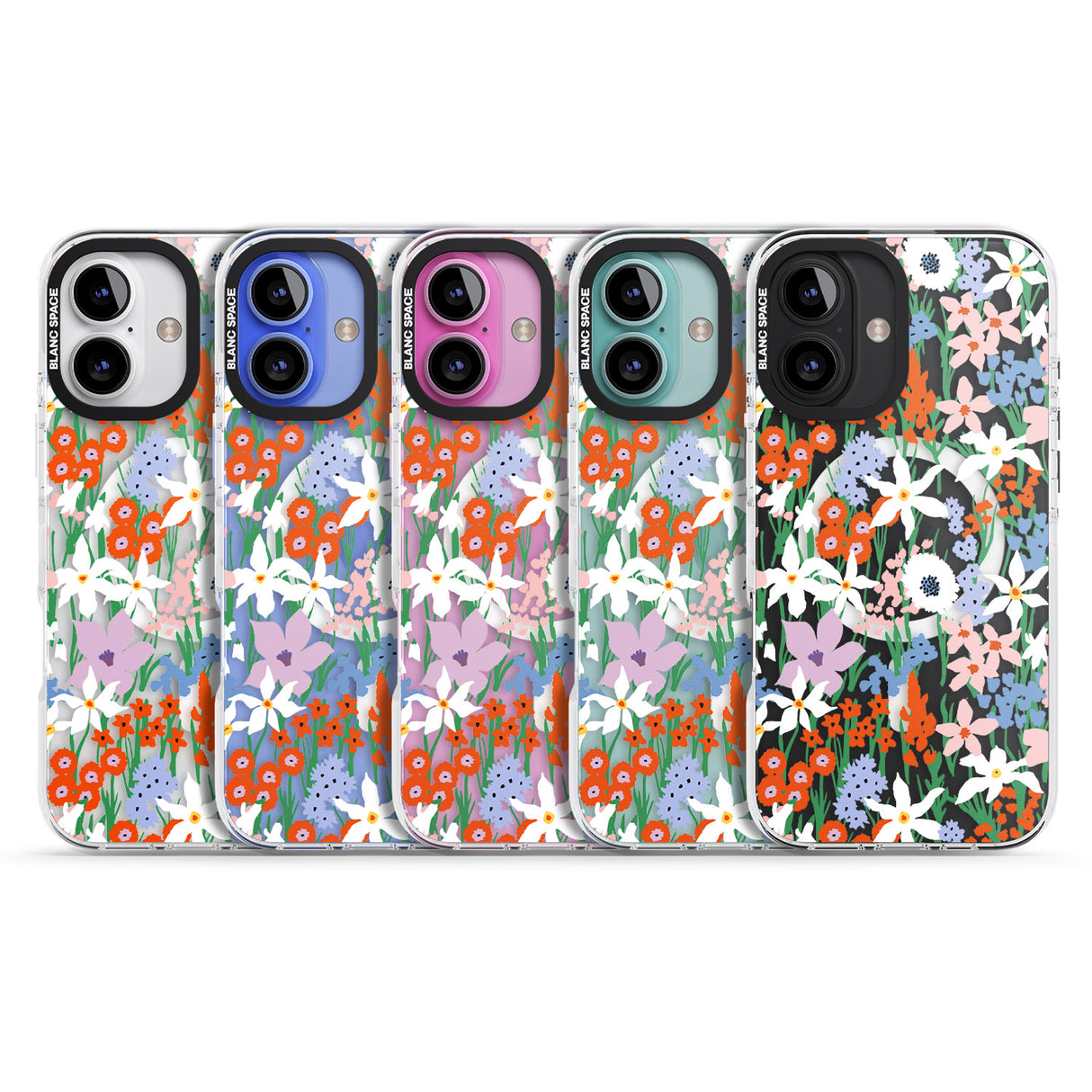 iPhone 16 Pro Max Springtime Meadow: Transparent Black Impact Phone Case