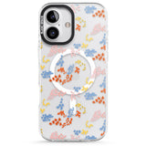 iPhone 16 Pro Max Small Flower Mix: Transparent Black Impact Phone Case