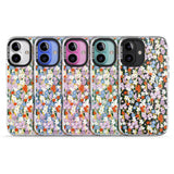 iPhone 16 Pro Max Energetic Floral Mix: Transparent Black Impact Phone Case