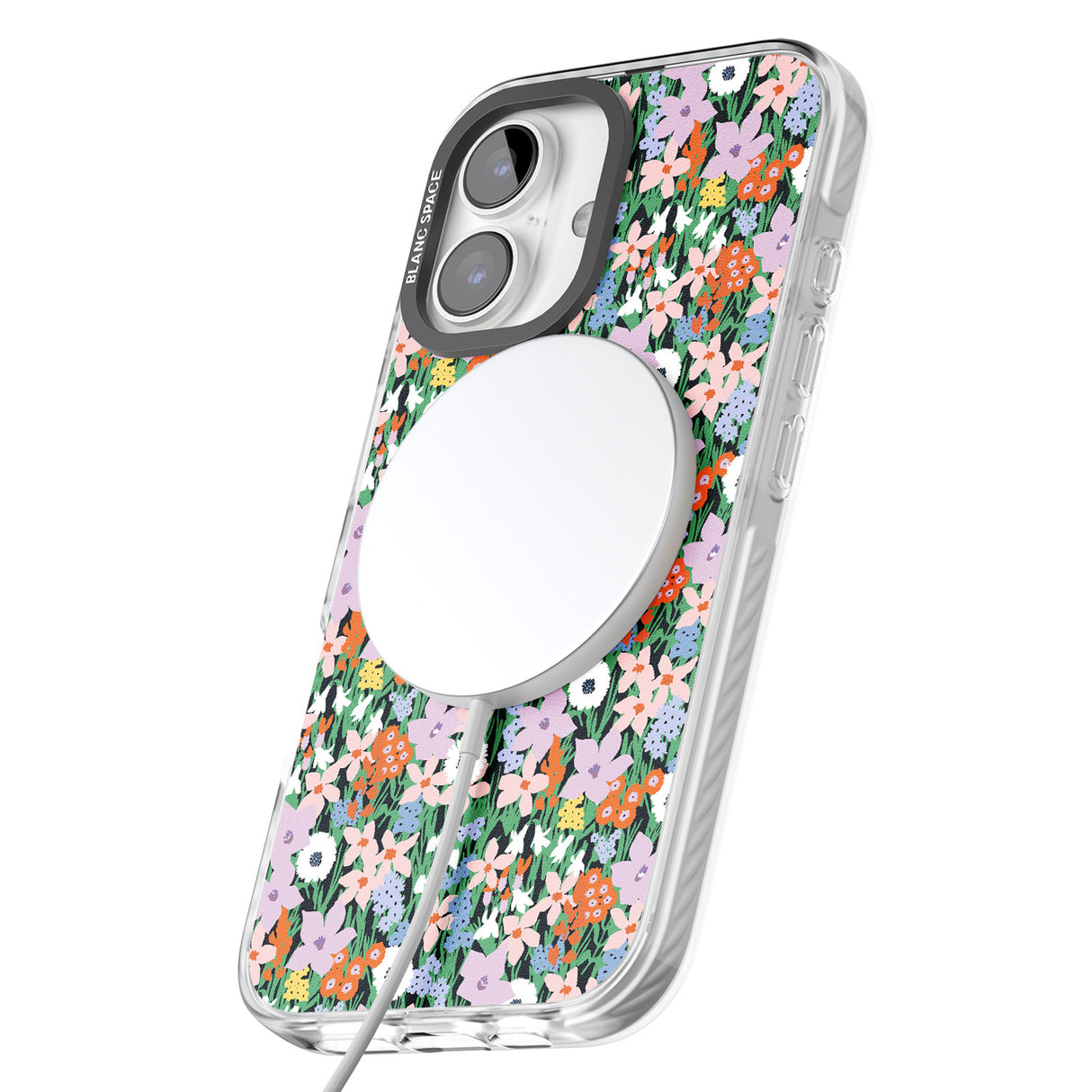 iPhone 16 Pro Max Jazzy Floral Mix: Solid Black Impact Phone Case