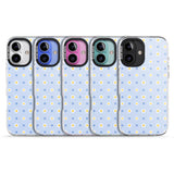 iPhone 16 Pro Max Pale Blue Daisies Black Impact Phone Case