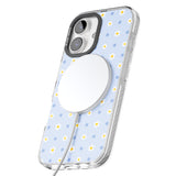 iPhone 16 Pro Max Pale Blue Daisies Black Impact Phone Case