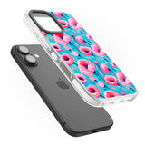 iPhone 16 Pro Max Tropical Pink Poppies Black Impact Phone Case