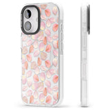 iPhone 16 Pro Max Pink Petals Transparent Design Black Impact Phone Case