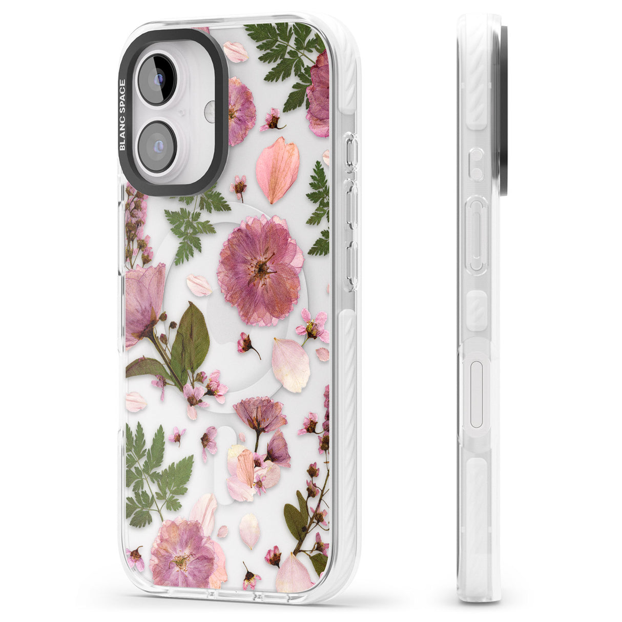 iPhone 16 Pro Max Natural Arrangement of Flowers & Leaves Design Black Impact Phone Case