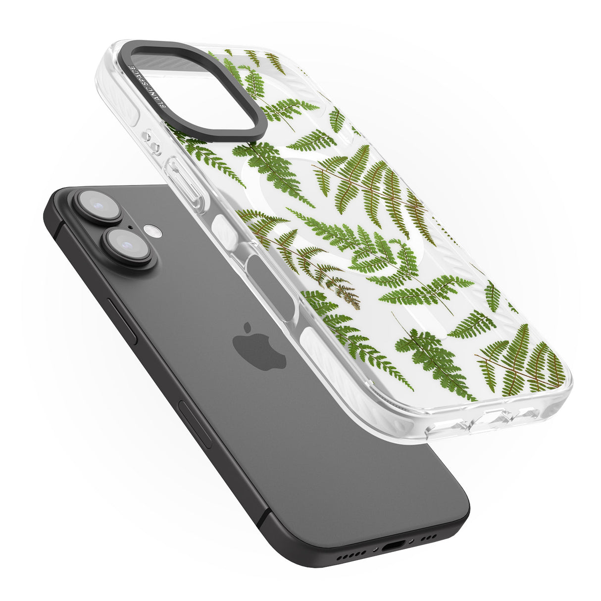 iPhone 16 Pro Max Leafy Ferns Black Impact Phone Case