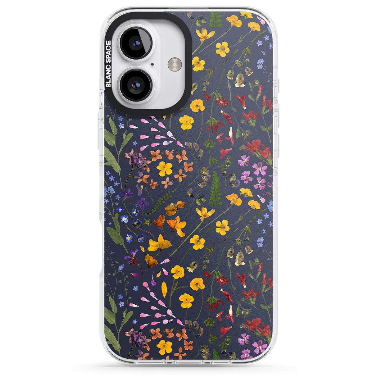 Wildflower & Leaves Cluster Design - Navy