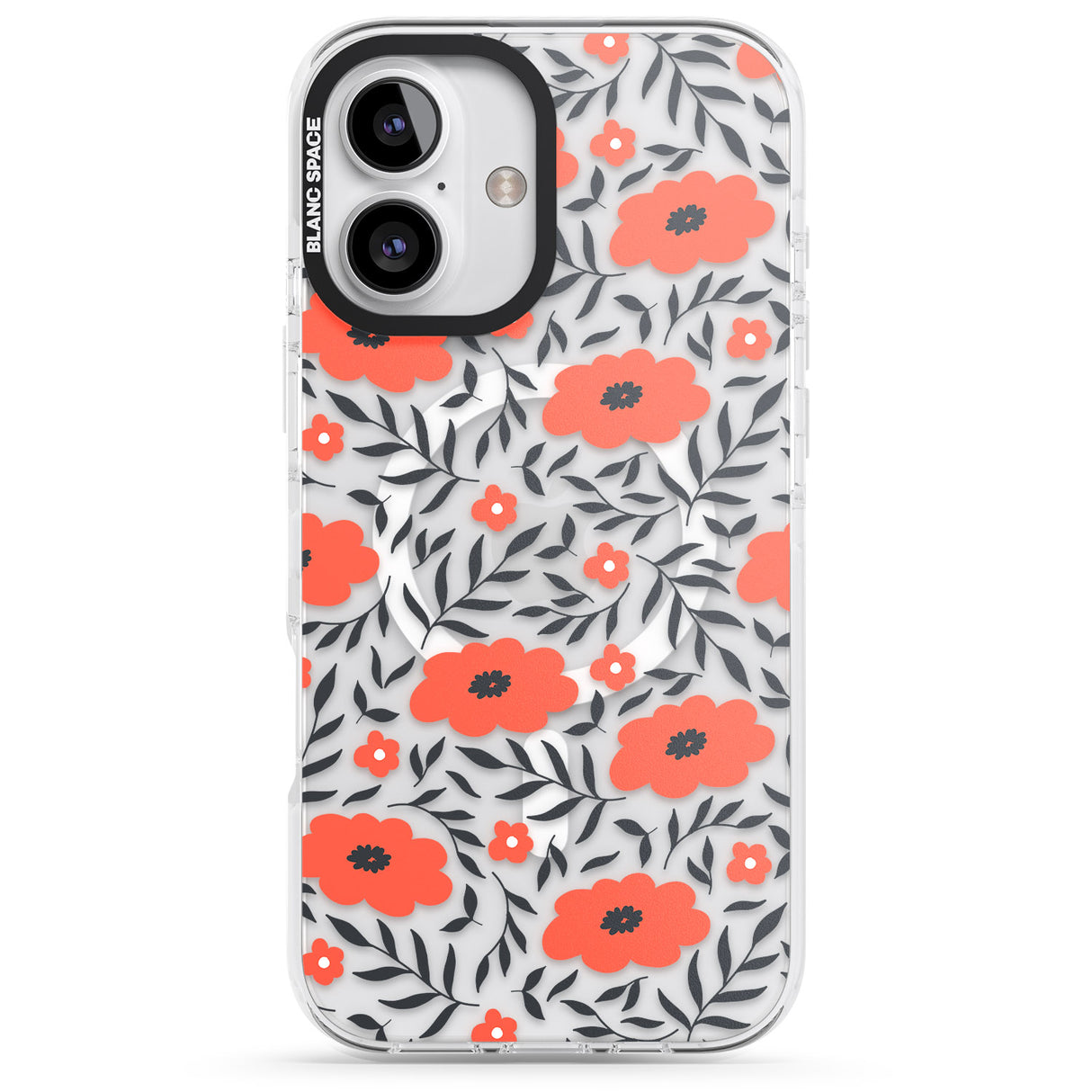 Red Poppy Transparent Floral