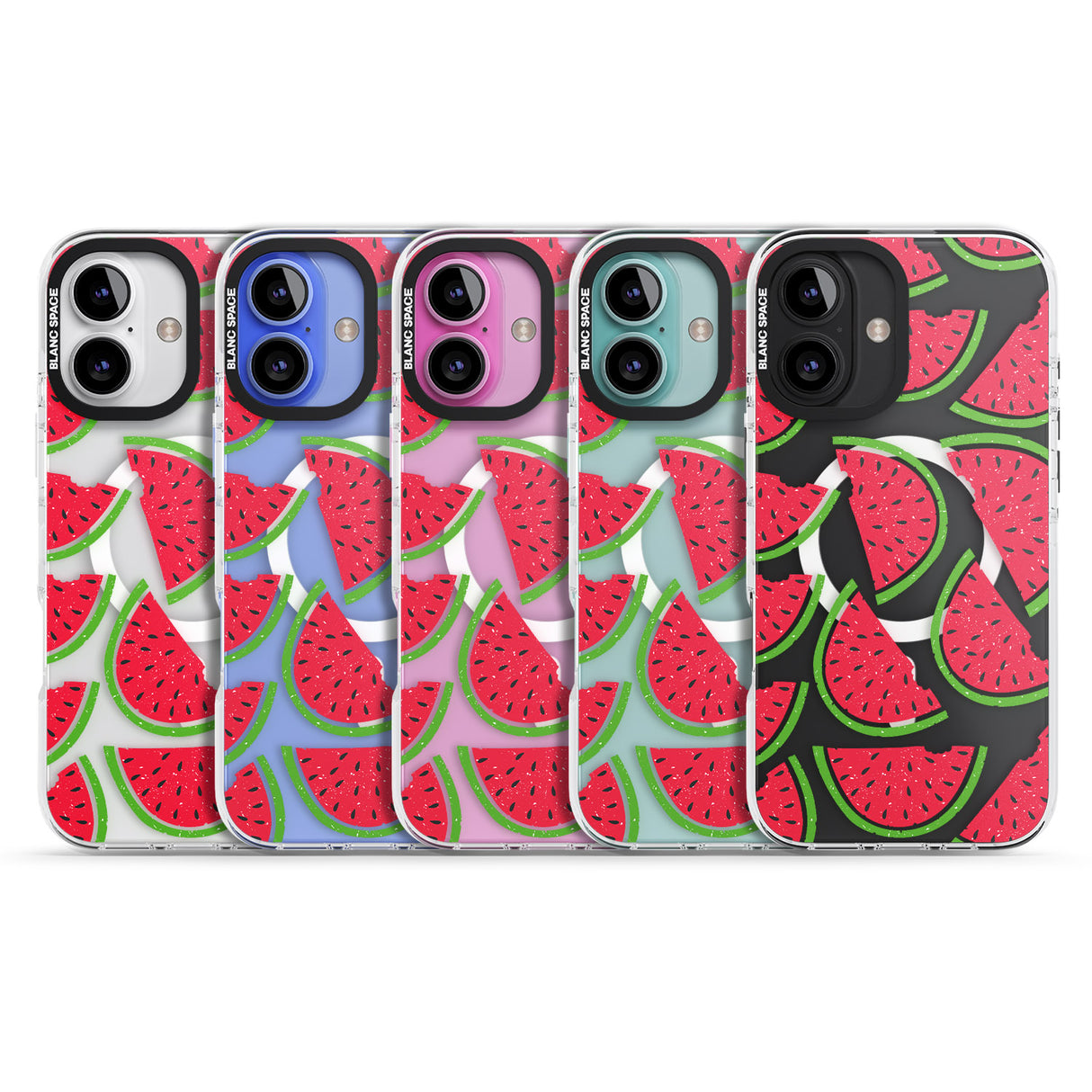 iPhone 16 Pro Max Watermelon Pattern Black Impact Phone Case