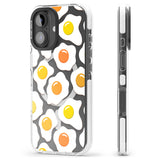 iPhone 16 Pro Max Fried Egg Pattern Black Impact Phone Case