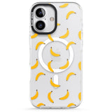 iPhone 16 Pro Max Banana Pattern Black Impact Phone Case