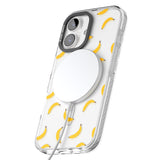 iPhone 16 Pro Max Banana Pattern Black Impact Phone Case