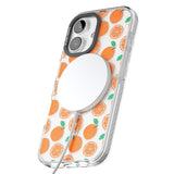 iPhone 16 Pro Max Orange Pattern Black Impact Phone Case